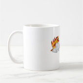 Feuerlöscher, der heraus Feuer-Tasse setzt Kaffeetasse (Links)