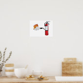 Feuerlöscher, die Feuerplakate ausschalten Poster (Küche)