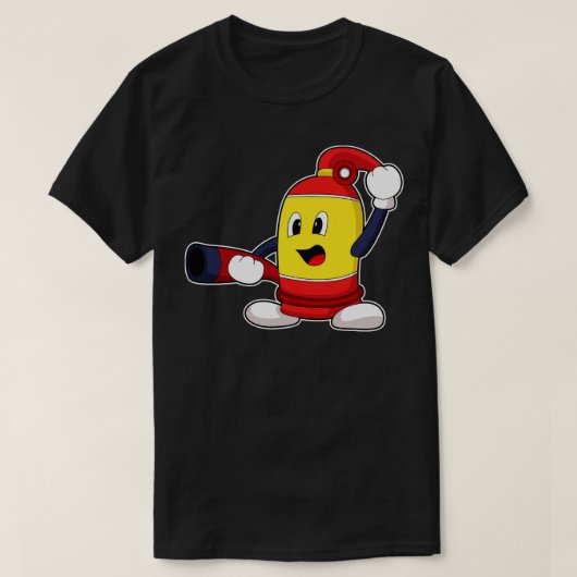 Feuerlöscher Feuerwehr T-Shirt (Design vorne)