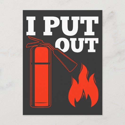 Feuerlöscher Feuerwehrfeuerzitat Postkarte (Vorderseite)