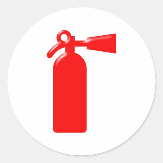 Feuerlöscher fire extinguisher runder aufkleber (Vorderseite)
