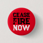 Feuerlöscher Jetzt Schwarz-weißer rot bedrückter T Button (Vorderseite)