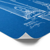 Feuerlöscher-Patent - Blueprint Poster (Ecke)