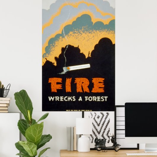 Feuerlöscher Poster (Heimbüro)