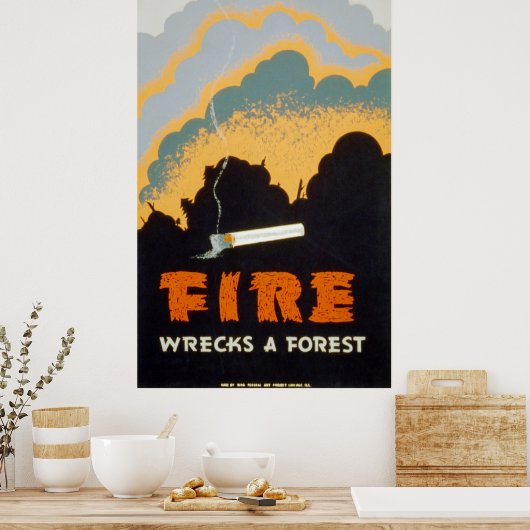 Feuerlöscher Poster (Küche)