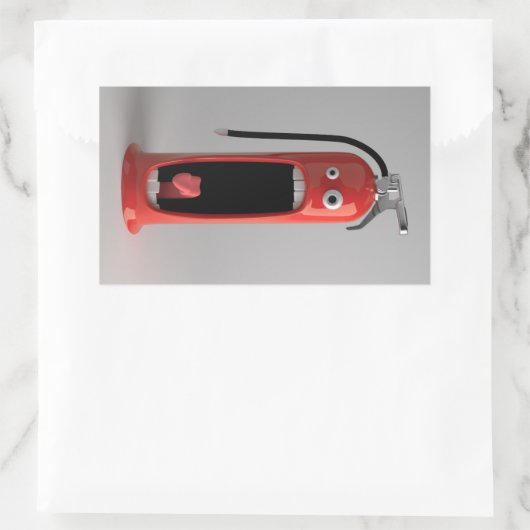 Feuerlöscher Rechteckiger Aufkleber (Tasche)