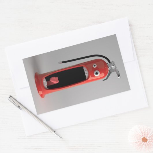 Feuerlöscher Rechteckiger Aufkleber (Umschlag)