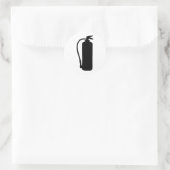 Feuerlöscher Runder Aufkleber (Tasche)