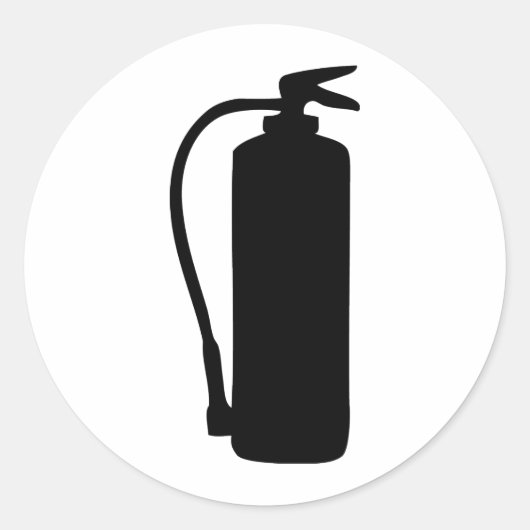 Feuerlöscher Runder Aufkleber (Vorderseite)