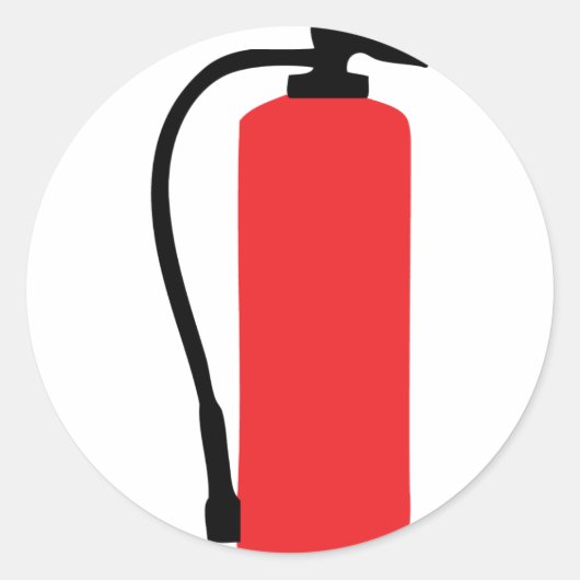 Feuerlöscher Runder Aufkleber (Vorderseite)