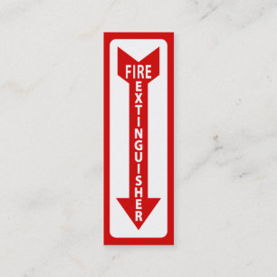 Feuerlöscher Schild Mini Visitenkarte