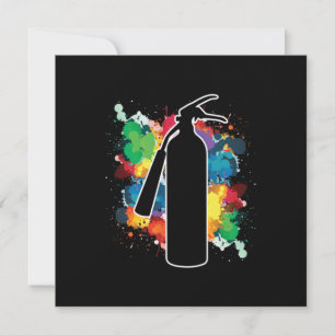 Feuerlöscher-Spray-Grafiken Graffiti Einladung