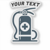 Feuerlöscher Vinyl Aufkleber (Vorderseite)