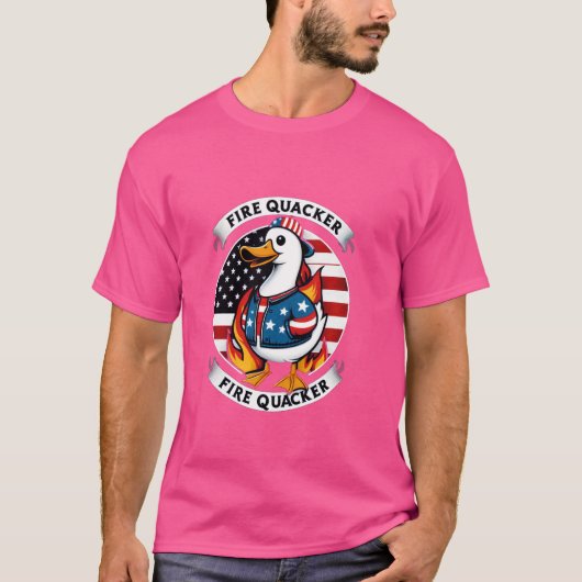 Feuerlöscherherde Firecracker Funny 4. Juli USA T-Shirt (Vorderseite)