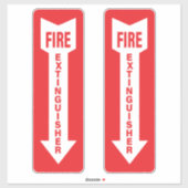Feuerlöscherhilfepackung 2 aufkleber (Blatt)