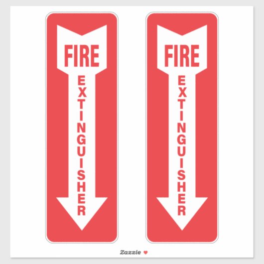 Feuerlöscherhilfepackung 2 aufkleber (Blatt)