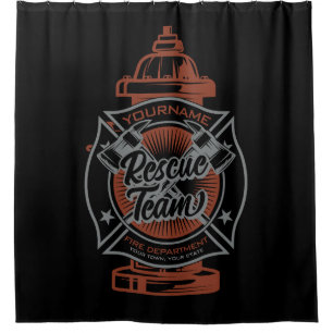 Feuerlöschhilfe-Team Duschvorhang