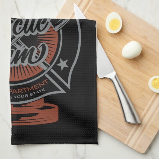 Feuerlöschhilfe-Team Geschirrtuch (Viertel Falte)