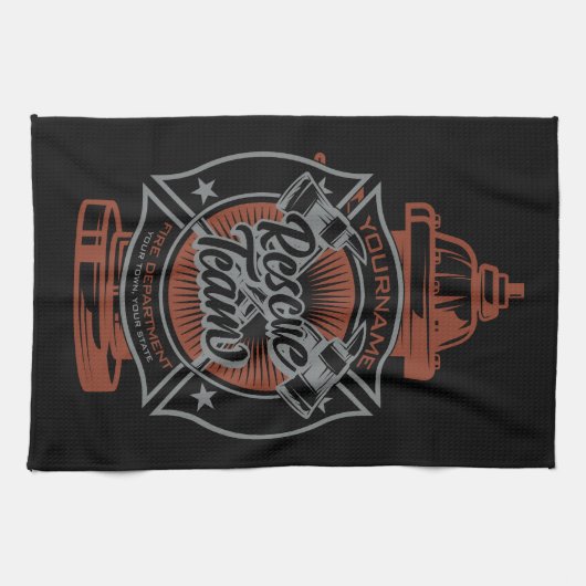 Feuerlöschhilfe-Team Geschirrtuch (Horizontal)