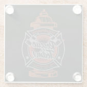 Feuerlöschhilfe-Team Glasuntersetzer (Rückseite)