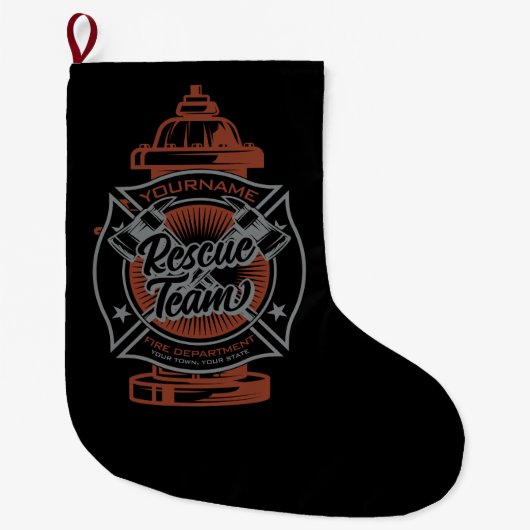 Feuerlöschhilfe-Team Großer Weihnachtsstrumpf (Vorderseite)