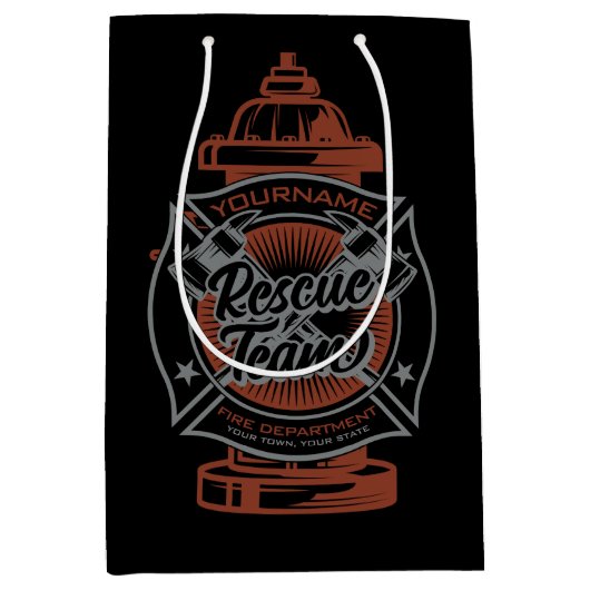 Feuerlöschhilfe-Team Mittlere Geschenktüte (Vorderseite)