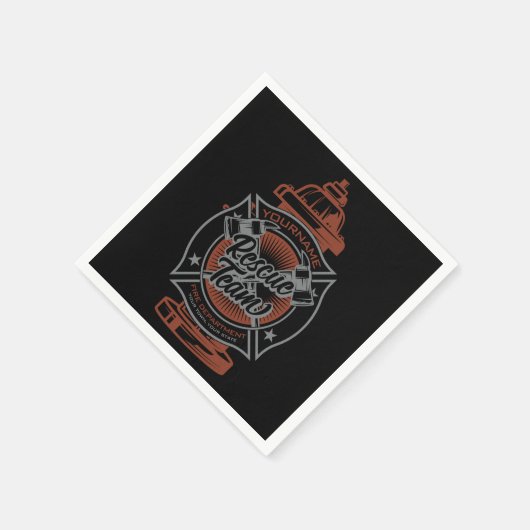 Feuerlöschhilfe-Team Serviette (Ecke)