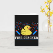 Feuerlöschkautschuklateuhn am 4. Juli Feuerwerk Karte (Gelbe Blume)