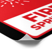 Feuerlöschkleber Poster (Ecke)