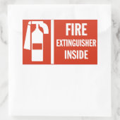 Feuerlöschkleber Rechteckiger Aufkleber (Tasche)