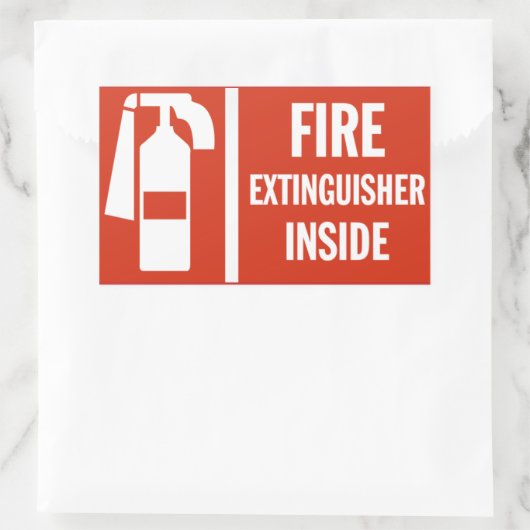 Feuerlöschkleber Rechteckiger Aufkleber (Tasche)
