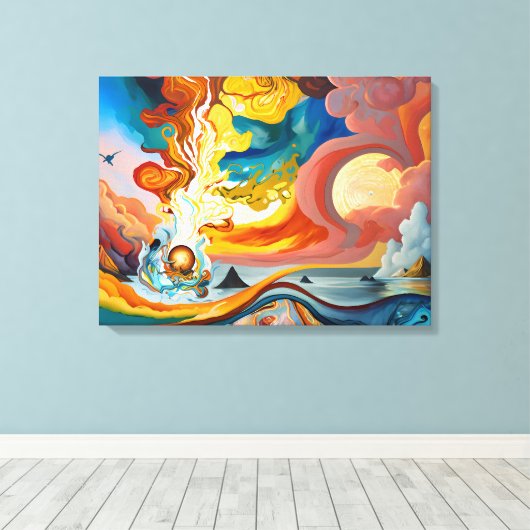 Feuerlöschlampe Leinwanddruck (Insitu (Holzboden))