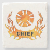 Feuerlöschlampe Steinuntersetzer (Vorderseite)