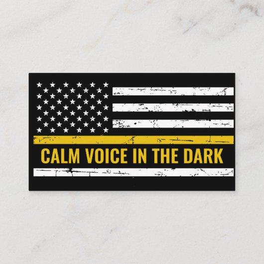 Feuerlöschleitung in dünner gelber Linie Visitenkarte (Rückseite)