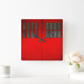 Feuerlöschleitung Quadratische Wanduhr (Zuhause)