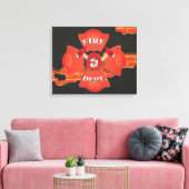 Feuerlöschlogos Leinwanddruck (Insitu (Wohnzimmer))