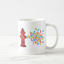 Feuerlöschmittel mit Hundeknochen Kaffeetasse