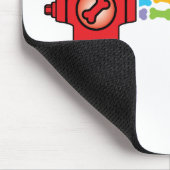 Feuerlöschmittel mit Hundeknochen Mousepad (Ecke)