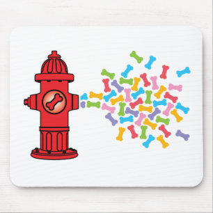 Feuerlöschmittel mit Hundeknochen Mousepad