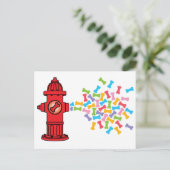 Feuerlöschmittel mit Hundeknochen Postkarte (Stehend Vorderseite)