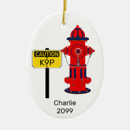 Feuerlöschmittel Oval Keramik Hund Welpenverzierun Ornament