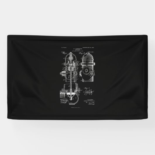 Feuerlöschmittel Patent Feuerwehrfrau Geschenk Män Banner (Horizontal)