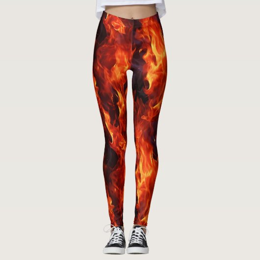 Feuerlöschmuster Leggings (Vorderseite)