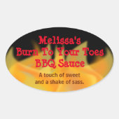 Feuerlöschnahrungsmarke Ovaler Aufkleber (Vorderseite)