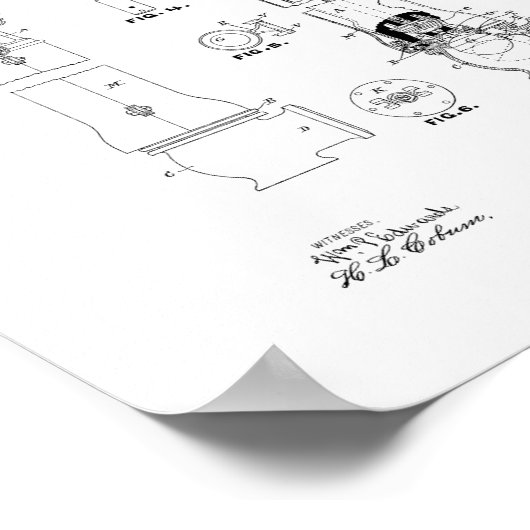 Feuerlöschpatent Poster (Ecke)