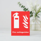 Feuerlöschsymbol Postkarte (Stehend Vorderseite)
