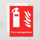 Feuerlöschsymbol Postkarte (Vorne/Hinten)