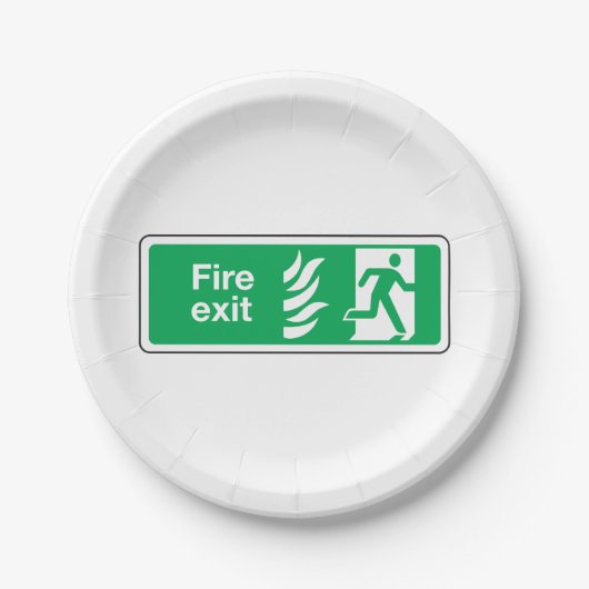 Feuerlöschzeichen Pappteller (Vorderseite)