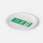 Feuerlöschzeichen Pappteller (Schrägansicht)