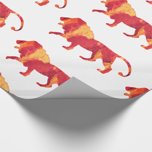 Feuerlöwen Geschenkpapier (Ecke)
